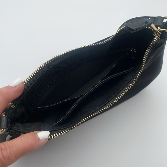 GUESS Black Hand Bag with Gold Accents - Picture 6 of 6